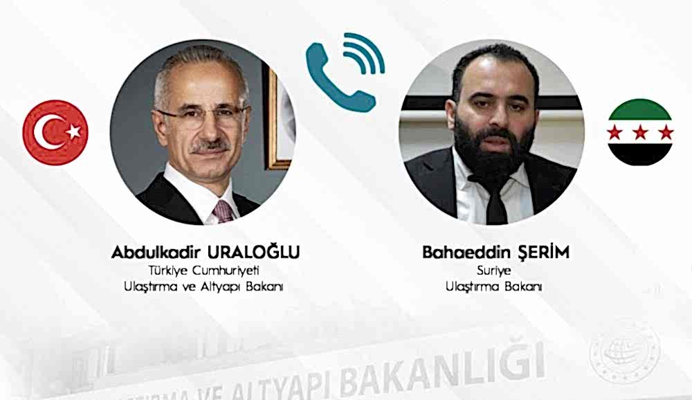 BAKAN URALOĞLU, SURİYE ULAŞTIRMA BAKANI ŞERİM İLE GÖRÜŞTÜ